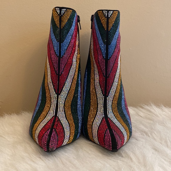 NWT INC International Concepts Reisa Colorful Rhinestone Booties - Size 9 - Picture 6 of 15